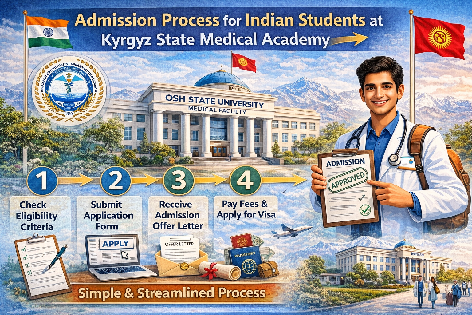Admission Process for Indian Students at Kyrgyz State Medical Academy